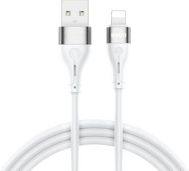 BWOO X280L Daten- und Ladekabel USB-A auf Lightning, 15W, 1m, Weiß - Bild 1
