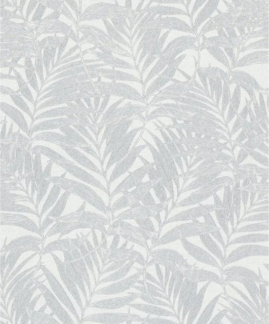 Marburger Vliestapete Habitat Floral in Weiß-Silber mit botanischem Muster und FSC-Zertifizierung - Bild 1