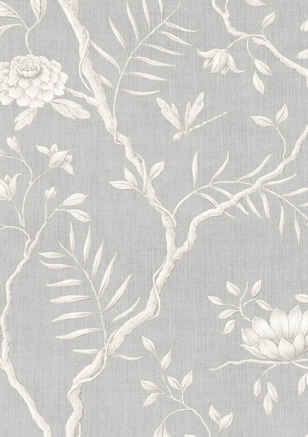 Lewis & Wood Tapete Jasper Peony in Beige und Grau mit floralem Design und Vliesstruktur, Breite: 134 cm - Bild 1