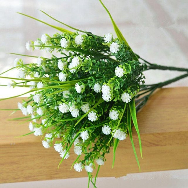 Houspace Kunstpflanze Weiße Blumen aus Kunststoff für Tischdekoration und Hochzeiten - Bild 1