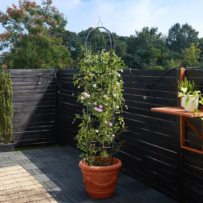 Gardebruk Rosensäule Rankhilfe aus Metall in Schwarz, Höhe: 200 cm, Breite: 40 cm - Bild 5
