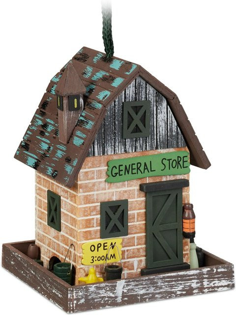 Relaxdays Vogelhaus aus Holz in Bunt zum Aufhängen, B/T/H: 23 x 18 x 18 cm - Bild 1