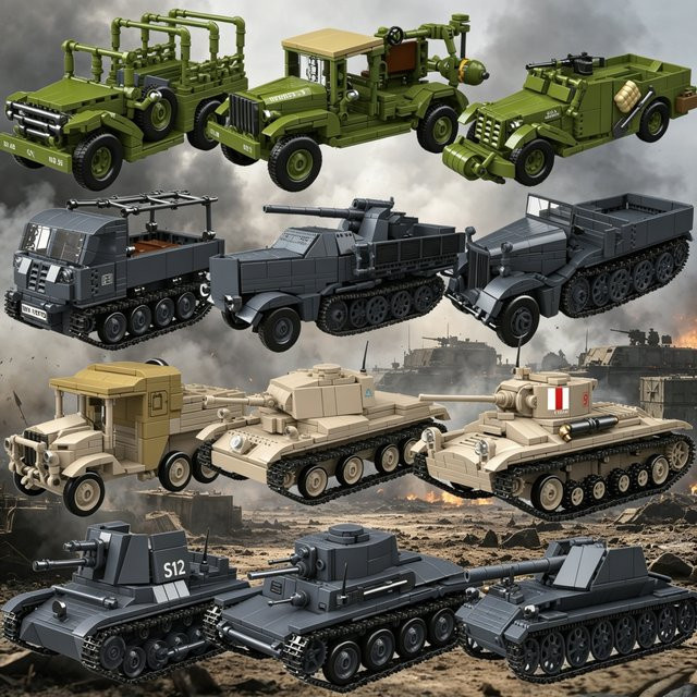 MOULD KING BT-5 Panzer KV-220 Schwerer Panzer, Panzermodell-Set - Bild 1