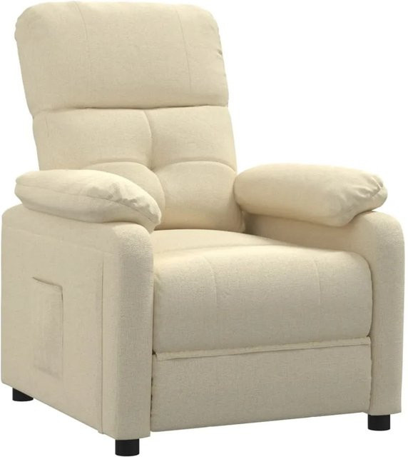 vidaXL Relaxsessel in Beige aus Stoff mit Armlehnen und manueller Verstellung - Bild 1