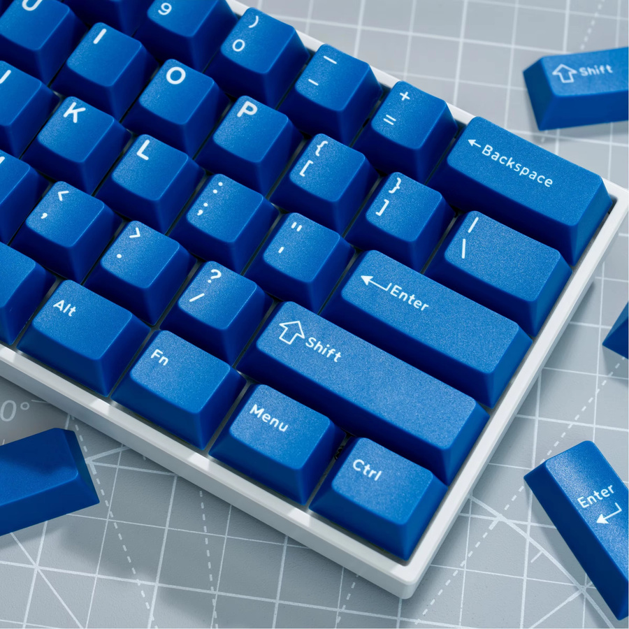 FSWHBY 117 Tasten Keycaps im Cherry-Profil in Blau und Rot aus PBT mit Double-Shot Technologie für mechanische Tastaturen mit Gateron oder Cherry MX Schaltern - Bild 4