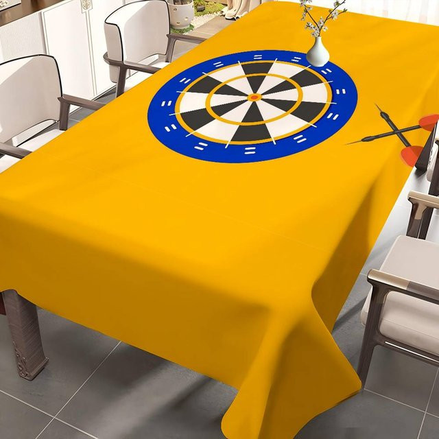 Wasserdichte rechteckige Tischdecke von Beau Maison in Gelb, B/T: 100 x 160 cm - Bild 1