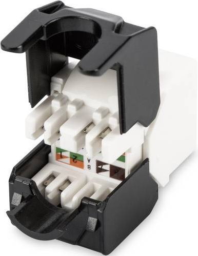 Digitus DN-93606 RJ45-Einbaumodul Keystone CAT 6a Ethernet/LAN in Weiß - Bild 1