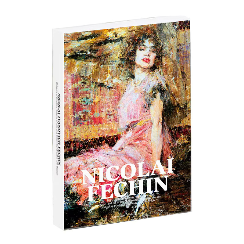 30er Set Nicolai Ivanovich Fechin Art Series Postkarten mit Malerei in Multicolour für dein DIY Journal und als Grußkarte - Bild 3