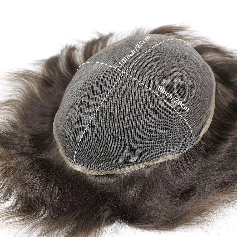 Bfirehair Herren Toupets aus Echthaar, braun - Bild 3