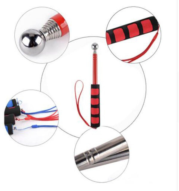 Ausziehbarer Teleskop-Flaggenmast in Gelb für Schulunterricht und Reiseleiter - Bild 1