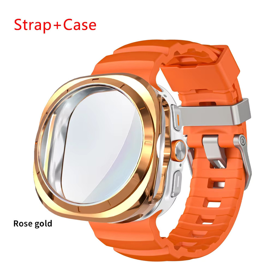 OAKCHARM Uhrenarmband Silikon, orange, Samsung Galaxy Watch Ultra 47 mm - Bild 1
