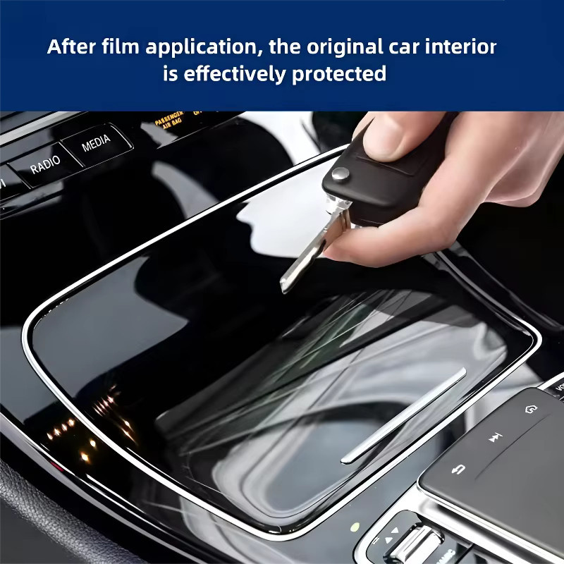 BYD Yuan Plus 24 Modelle Transparente Kratzfeste Schutzfolie für Armaturenbrett und Multimedia-Navigation - Bild 2