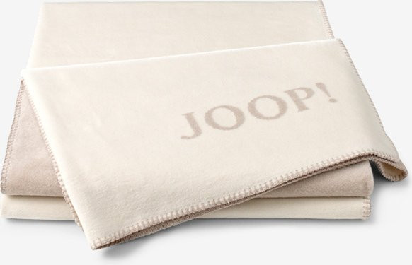 Joop Wohndecke Doubleface in Ecru-Feder aus Baumwolle und Fleece - Bild 1