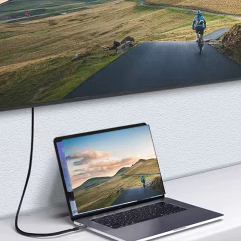 USB-C auf USB-C Kabel 100W mit 90 Grad Winkel, 10G Schnellladekabel in Schwarz - Bild 3