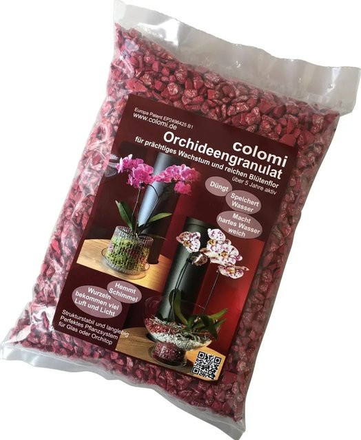 Colomi Mineralisches Orchideengranulat für Zimmerorchideen, Rot - Bild 1