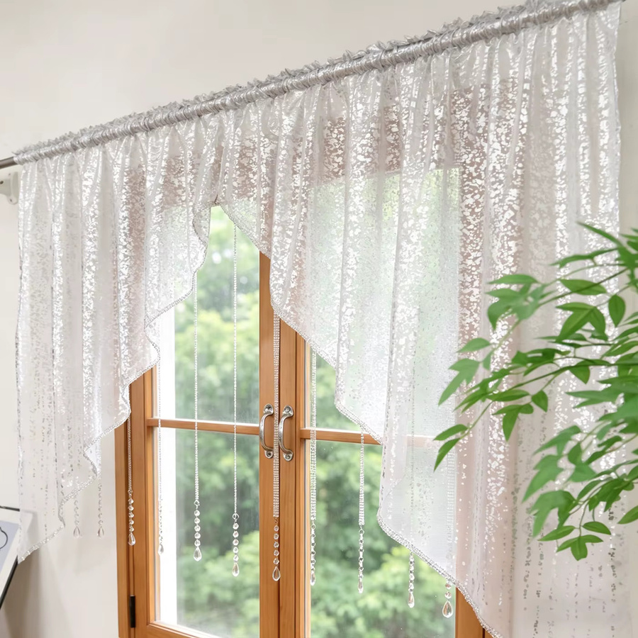 FLYINGCURTAINS Gardinenband mit Heißprägung in Gold und Strass-Anhängern - Bild 1