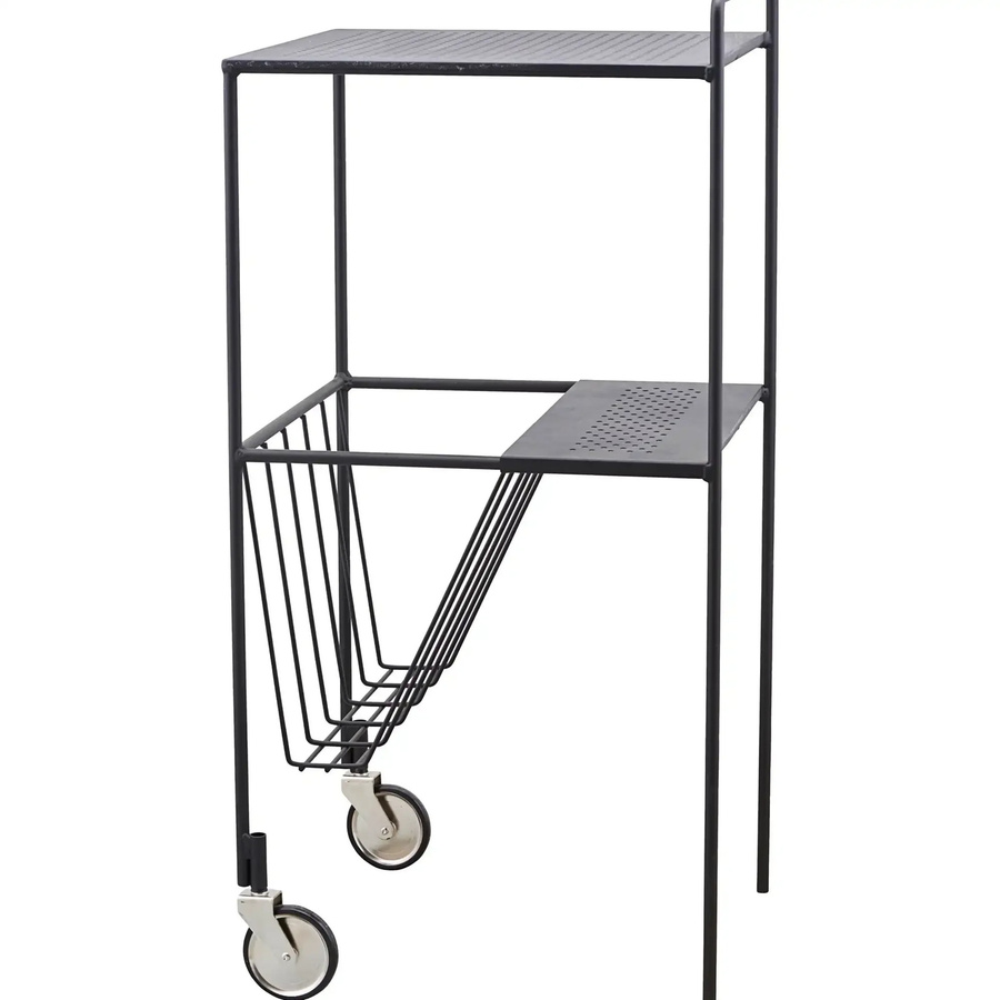 House Doctor Trolley Use aus Metall in Schwarz matt B/T: 35 x 75 cm - Bild 1