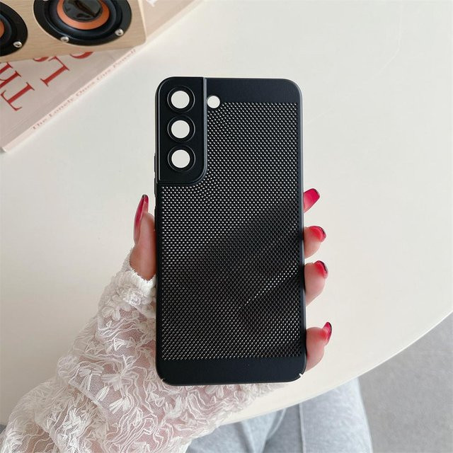Ultra dünne und atmungsaktive Schutzhülle zur Wärmeableitung für Samsung Galaxy S23 S22 S21 S20 Plus FE Note 20 Pro A53 A33 A13 A03 A52 A32 A73 A04E in Schwarz - Bild 1