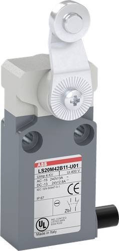 ABB LS20M42B11-U01 Positionsschalter mit Kuppenstößel, 10A, IP67, Grau - Bild 1