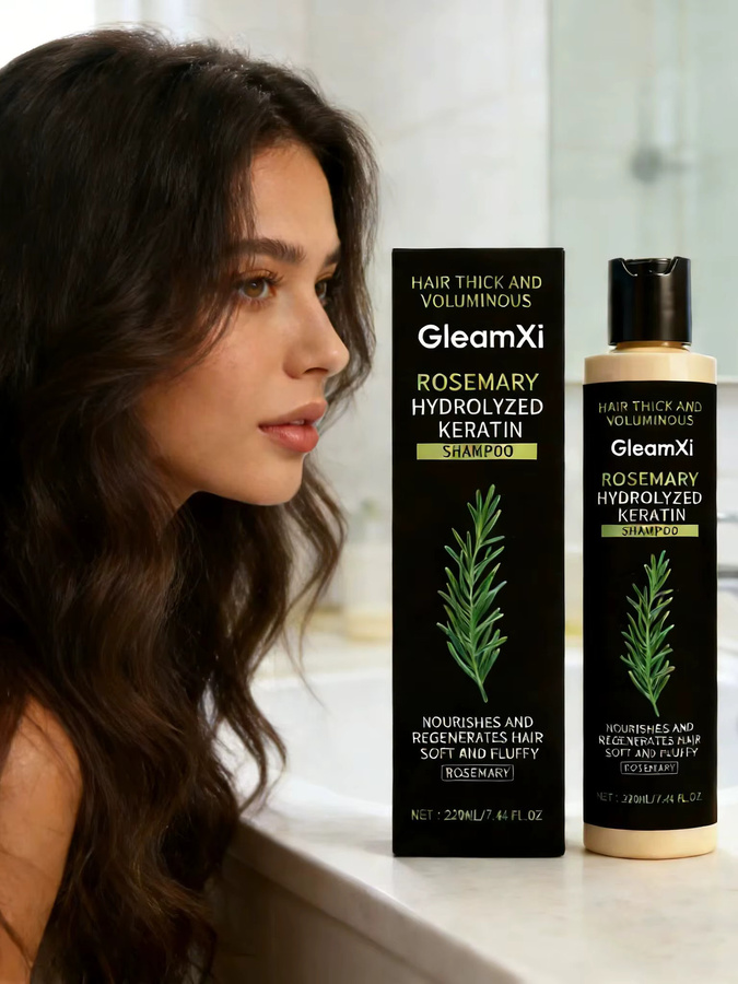 HOEGOA Rosmarin-Keratin-Volumen-Shampoo, 220 ml, für strapaziertes Haar - Bild 7