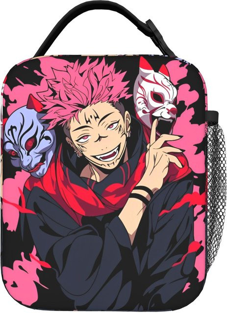 Isolierte Lunchtasche Jujutsu Kaisen Anime Design von Fancy Style Studio, Mehrfarbig, Wiederverwendbare Thermotasche mit großer Kapazität - Bild 1