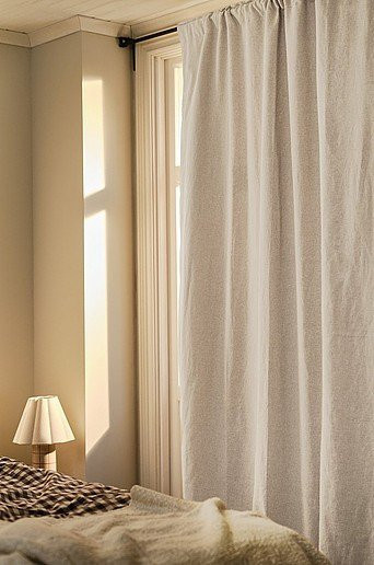 Jotex Verdunkelungsvorhang MELANIE in Weiß aus Leinen-Mischgewebe, 1-Länge - Bild 1