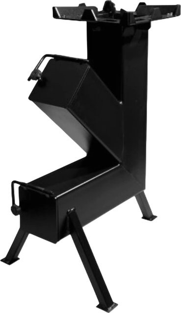 BSSD Defence Rocket Stove in Schwarz für Holz - Bild 1