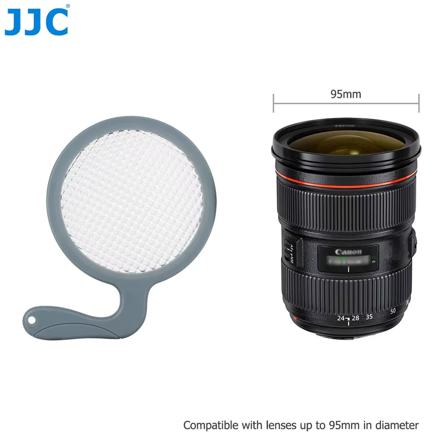 JJC Handgehaltener Weißabgleichfilter Weißabgleichscheibe in Weiß und Grau für präzise Farbwiedergabe bei der digitalen Fotografie für Objektivfilter bis 95mm - Bild 1