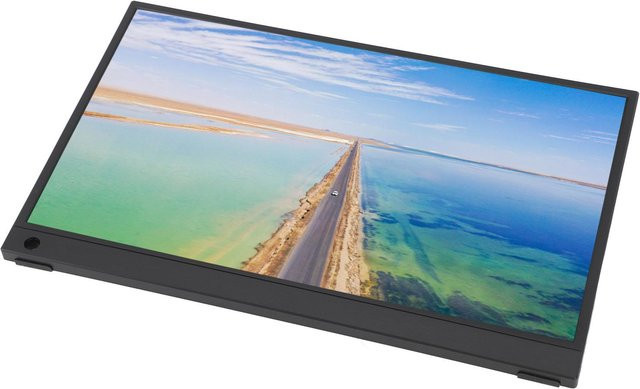 Igeteck Tragbarer 15,6 Zoll Monitor mit IPS Full HD Display, HDR und Touchscreen, USB Typ C, Schwarz - Bild 1