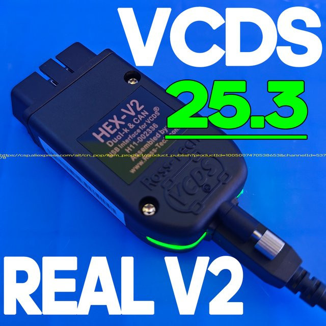 VIIPLUS Real V2 Hardware USB-Schnittstelle VAGCOM VAG HEX V25.3 VCDS Diagnose- und Codierungsfunktion mit unbegrenzten VIN-Updates - Bild 1