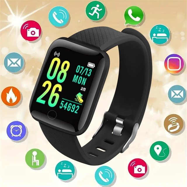 CHAONB Smartwatch, Schwarz, Silikon, Unisex - Bild 1