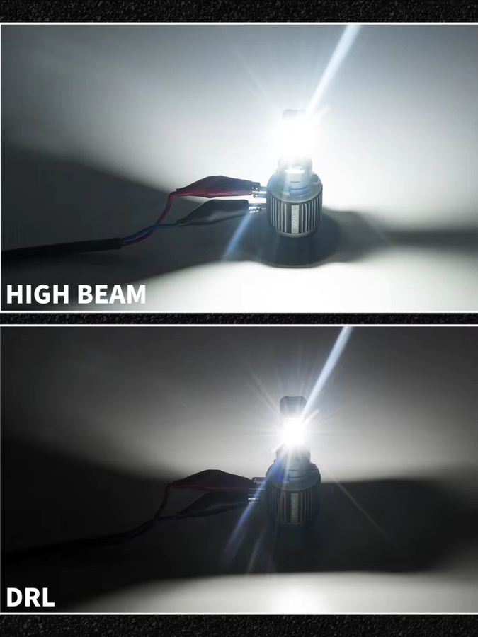 BEVINSEE H15 LED CANBUS Scheinwerferlampen 110W 11000LM Fernlicht und DRL Tagfahrlicht in Schwarz für Audi A3 A3 Quattro A6 A6 Quattro Q7 A5 - Bild 4