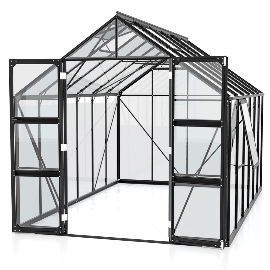 Vitavia Gewächshaus Olymp 9900 Schwarz mit 9,9 m² und Einscheibensicherheitsglas - Bild 2