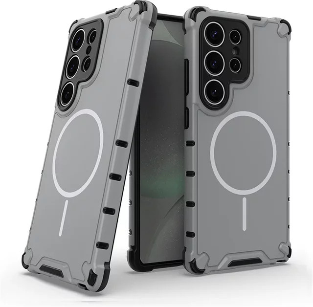 Rutschfeste und robuste Samsung Schutzhülle mit starkem Magnet in Grün für S24 S25 S26 Plus S23 Ultra A56 A55 A54 A35 A34 A25 A15 A36 A14 - Bild 1