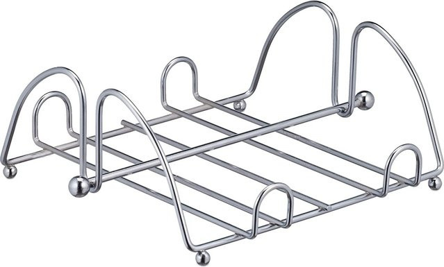 Relaxdays Serviettenhalter aus Eisen in Silber, B/T/H: 22,5 x 8 x 19,5 cm - Bild 1
