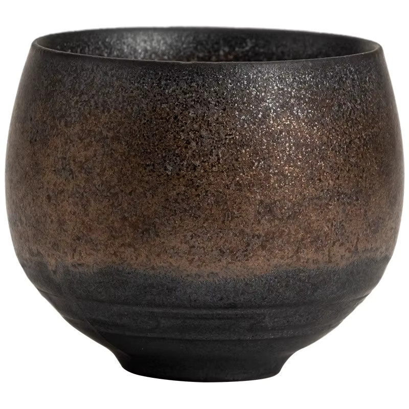 Handgemachte Steinzeug Teetasse im japanischen Stil, braun - Bild 3