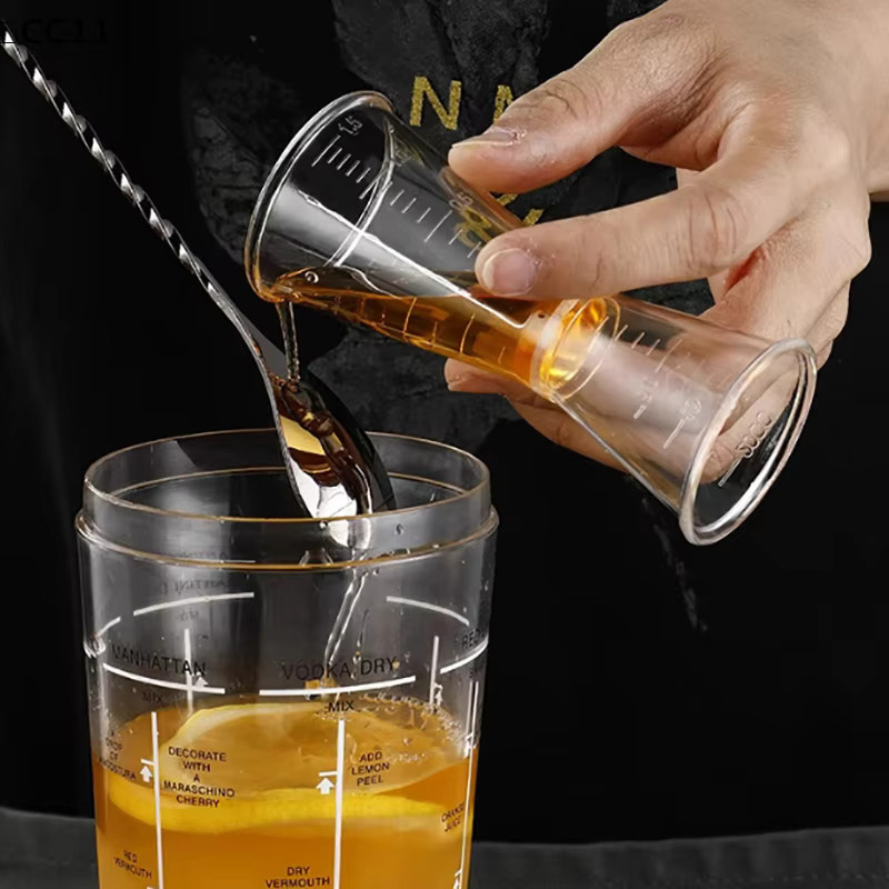 KuZHEN Cocktail-Messbecher Jigger mit Graduierung und doppelseitiger Millimeter-Skala, transparent, 20 cc - Bild 3