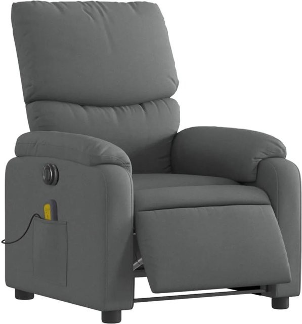 vidaXL Massagesessel Elektrisch Dunkelgrau Samt Modell 13 - Bild 1