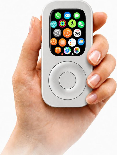 RePod Aluminium-Gehäuse für Apple Watch Series S10/S11 in Silber – CNC-Metall-Schutzabdeckung für Retro-Musikplayer-Funktion - Bild 1