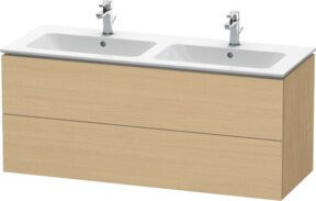 Duravit L-Cube Waschtischunterschrank wandhängend mit 2 Schubladen, Farbe Ei Natur, B/H/T: 129 x 48,1 x 55 cm - Bild 1
