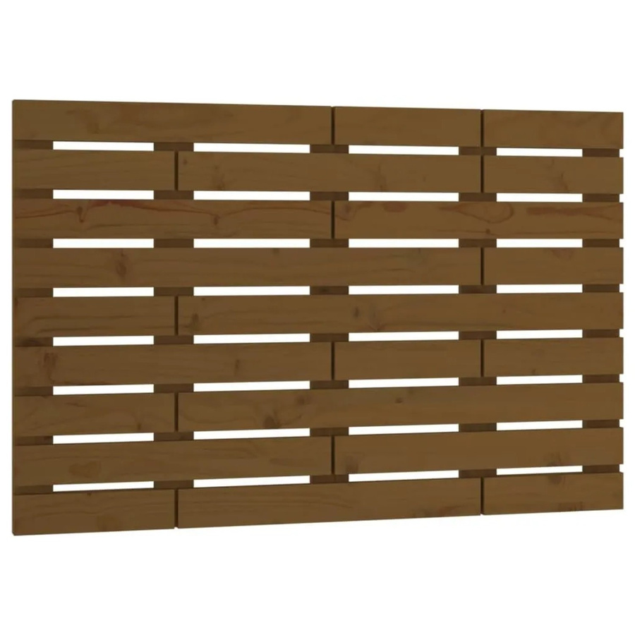 vidaXL Wand-Kopfteil aus massivem Kiefernholz in Honigbraun, B/H/T: 81 x 63 x 3 cm - Bild 2