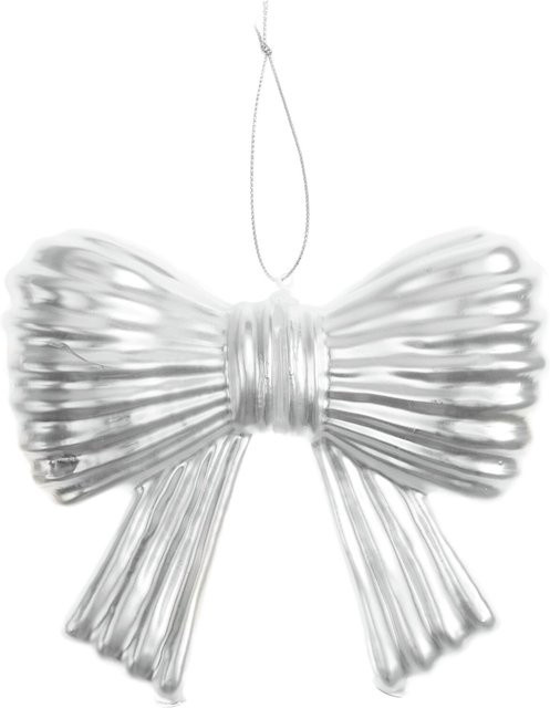 Rico Design Glashänger Schleife in Silber für Weihnachten - Bild 1