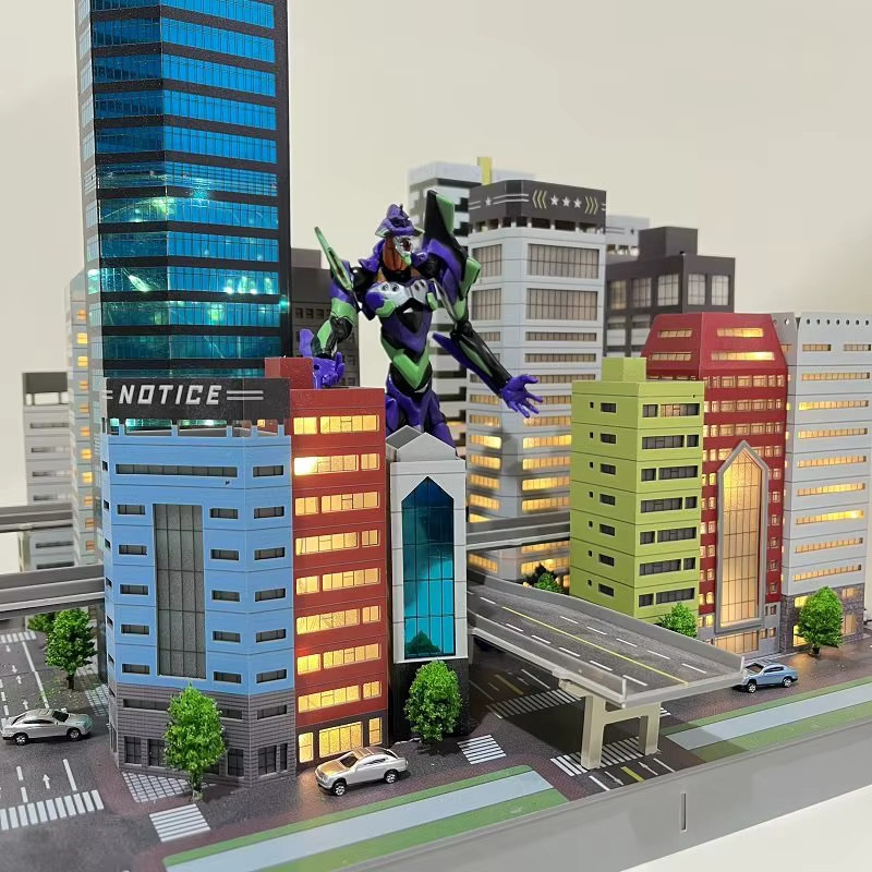 MDWD EVA Spezialkamera Urban Scene Gebäudemodell, 1/350, Kunststoffszene Diorama Layout Spielzeug - Bild 2