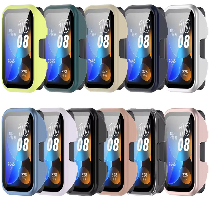 Huawei Schutzhülle mit gehärtetem Glas, Schwarz, Huawei Band 10 9 8 - Bild 4