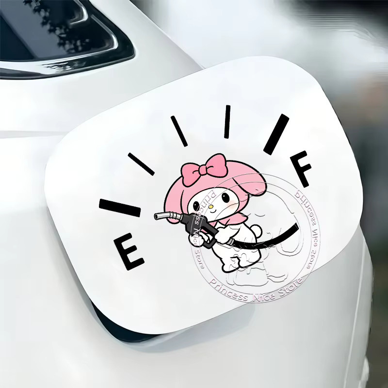 Kawaii Anime Autoaufkleber mit Hello Kitty, Melody, Kuromi und Cinnamoroll zur Dekoration für dein Fahrzeug - Bild 2