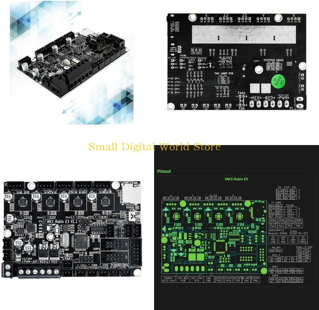 MKS Robin E3 V1.1 Motherboard mit TMC2209 Treibern für Ender 3 und Ender 5 in Schwarz - Bild 1