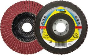 Klingspor SMT 924 Schleifmopteller Keramik in Rot, Durchmesser: 115 mm, Bohrung: 22,23 mm, Korn 60, gewölbt - Bild 1