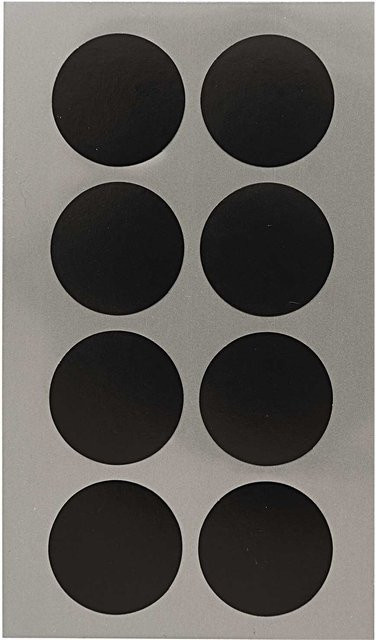 Rico Design Paper Poetry Office Sticker Punkte in Schwarz, Durchmesser: 25 mm, 4 Bogen - Bild 1