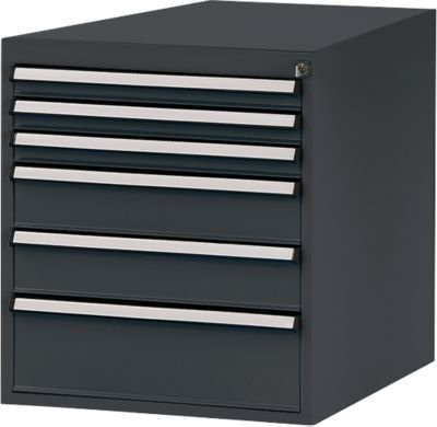 Manuflex Schubladen-Unterbauten für Werkbank Profi aus Stahl, anthrazit, Tiefe: 700 mm - Bild 1