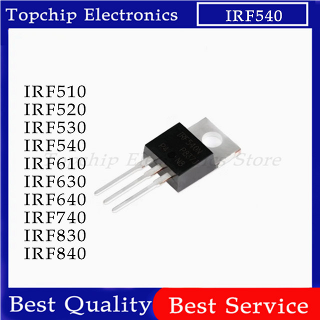 10 Stück MOSFET Transistor Set IRF-Serie in Schwarz - Bild 1